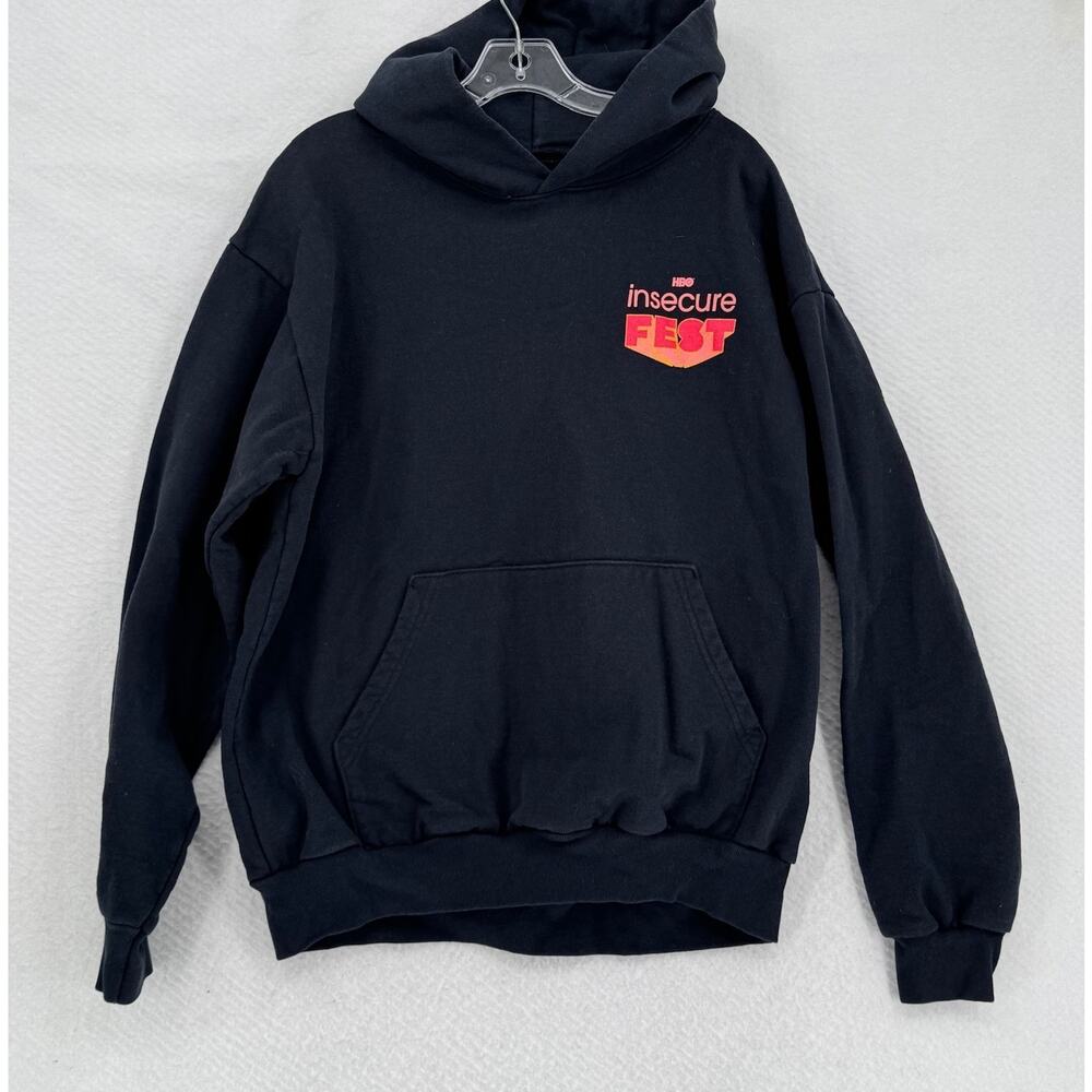HBO Insecure Fest 2021 Season 5 Promo Mens Black Hooded Sweatshirt Sz L